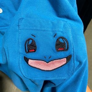 Short Sleeve Shirt with Squirtle Embroidery